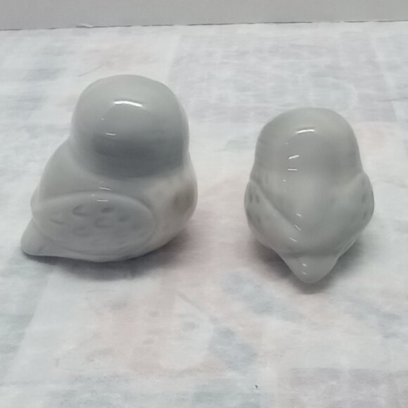 Vintage Ceramic Owl Figurines Set Cute Retro Home Decor JAPAN STONEWARE OWL - Picture 3 of 6